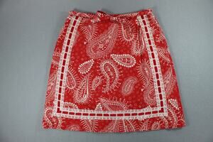 Vintage Hadley Paisley Print Mini Skirt Women's Small Skort Pocket Tie Belt
